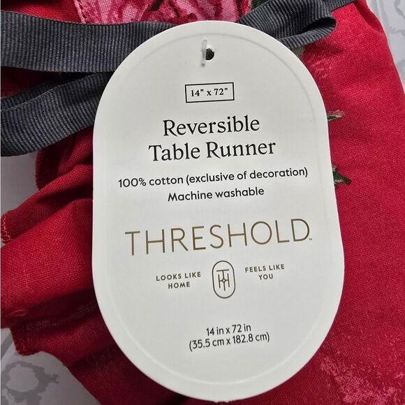 Nwt Threshold Target Valentine's Day Spring Summer Roses Table Runner 72" x 14" - Picture 3 of 6